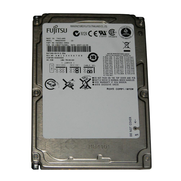 MHW2040AC Fujitsu 40GB 4200RPM ATA-133 8MB Cache 2.5-in...