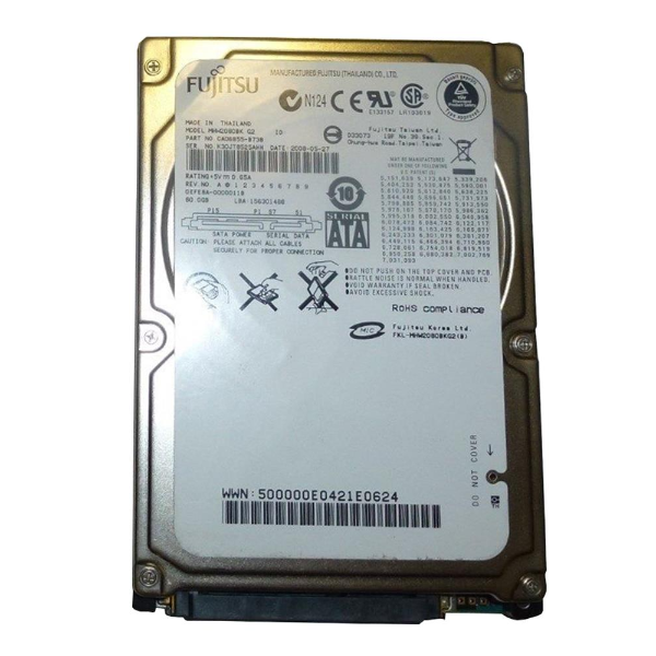 MHW2080BK Fujitsu 80GB 7200RPM SATA 7-Pin 8MB Cache 2.5...