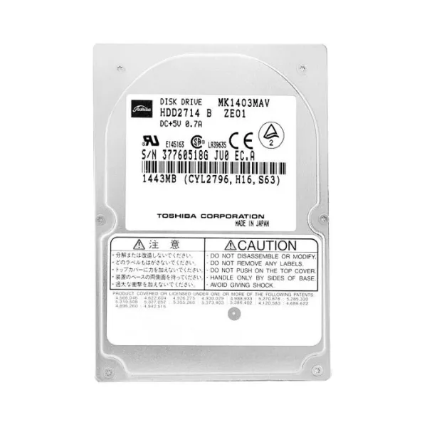 MK1403MAV Toshiba 1GB 4200RPM ATA 2.5-inch Hard Drive