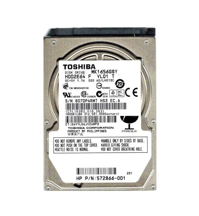 MK1656GSYF Toshiba 160GB 7200RPM SATA 3GB/s 16MB Cache ...