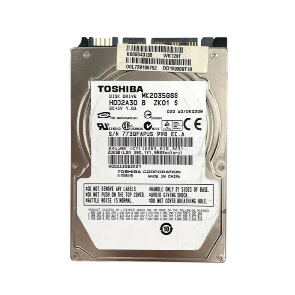 MK2035GSS Toshiba 200GB 5400RPM SATA 1.5GB/s 8MB Cache ...