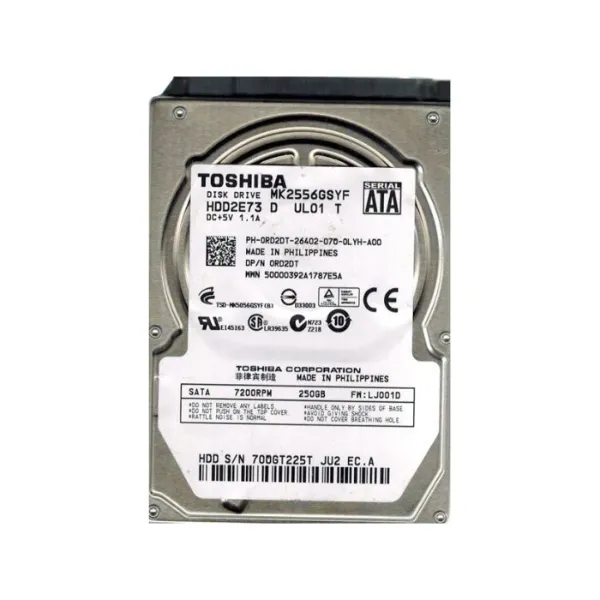 MK2556GSYF Toshiba 250GB 7200RPM SATA 3GB/s 16MB Cache ...