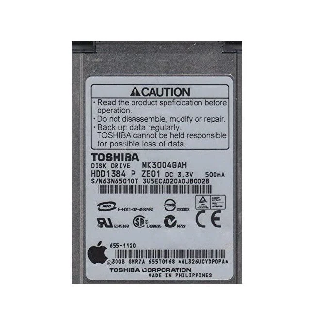 MK3004GAH Toshiba 30GB 4200RPM ATA-100 512KB Cache 1.8-...