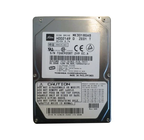 MK3018GAS Toshiba 30GB 4200RPM ATA-100 2MB Cache 2.5-in...