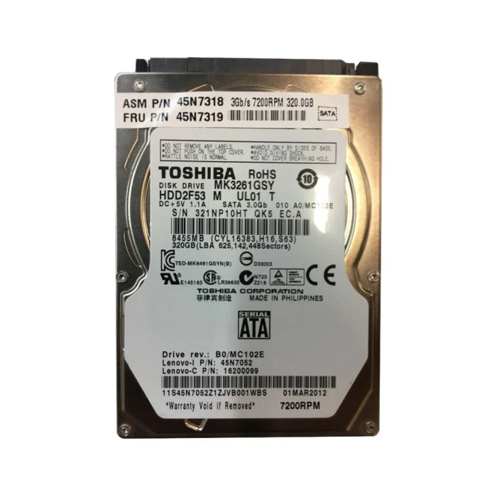 MK3261GSY Toshiba 320GB 16MB Cache 7200RPM SATA 3GB/s 2...