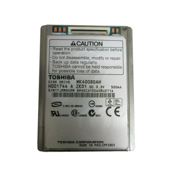 MK4008GAH Toshiba 40GB 4200RPM ATA-100 2MB Cache 1.8-in...