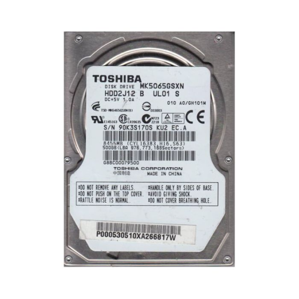 MK5065GSXN Toshiba 500GB 5400RPM SATA 3GB/s 8MB Cache 2...