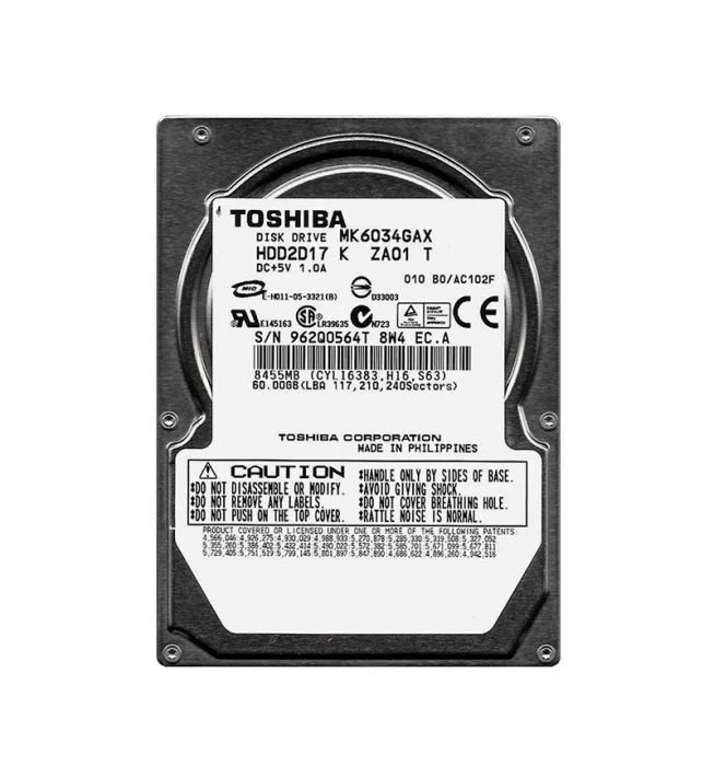 MK6034GAX Toshiba 60GB 5400RPM ATA/IDE-100 44-Pin 8MB C...