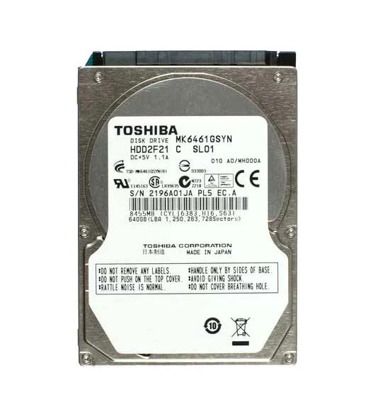 MK6461GSYN Toshiba 640GB 7200RPM SATA 3Gbps 16MB Cache ...