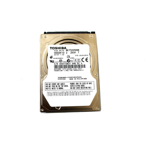 MK7559GSM Toshiba 750GB 8MB Cache 5400RPM SATA 3GB/s 2.5-inch Hard Drive