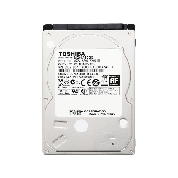 MQ01ABD050 Toshiba 500GB 5400RPM 8MB Cache 2.5-inch SAT...