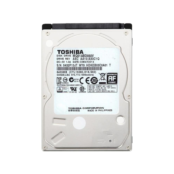 MQ01ABD050V Toshiba Video 500GB 5400RPM SATA 3GB/s 16MB...