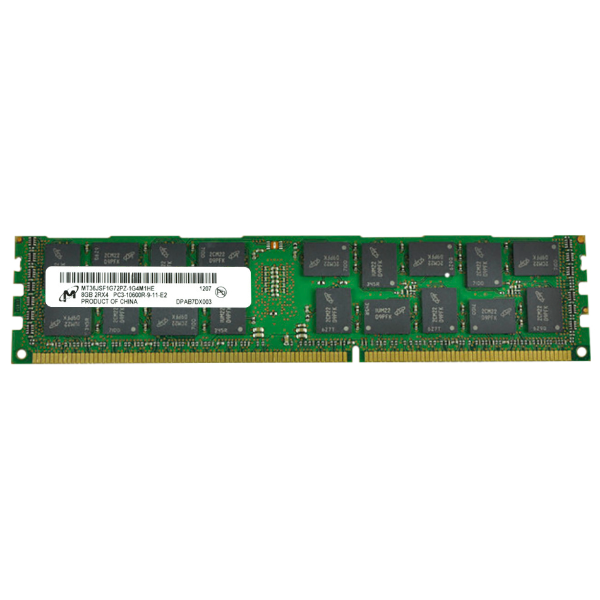 MT36JSF1G72PZ-1G4M1HE Micron 8GB DDR3-1333MHz PC3-10600 ECC Registered CL9 240-Pin DIMM 1.35V Low Voltage Dual Rank Memory Module
