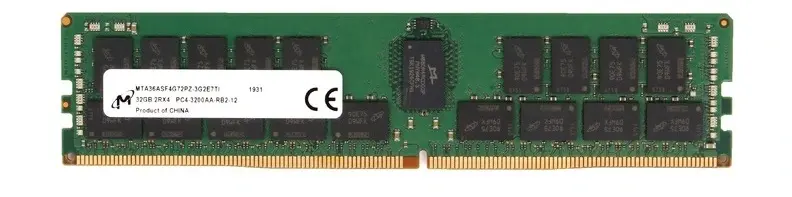 MTA72ASS16G72LZ-3G2B3 Micron 128GB PC4-25600 DDR4-3200MHz Registered ECC CL22 288-Pin Load Reduced DIMM 1.2V Quad Rank Memory Module