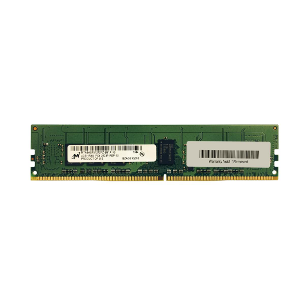 MTA9ASF51272PZ-2G1A1 Micron 4GB DDR4-2133MHz PC4-17000 ECC Registered CL15 288-Pin DIMM 1.2V Single Rank Memory Module