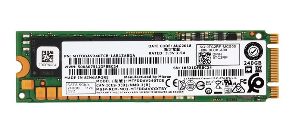 MTFDDAV240TCB-1AR1ZABDA MICRON 5100 Pro 240gb Sata 6gbps M.2 2280 Tlc Internal Solid State Drive