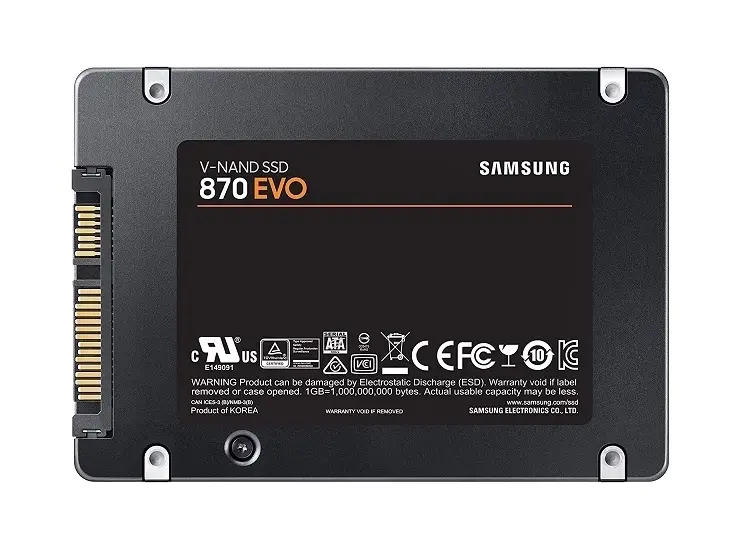 MZ-77E1T0B/AM Samsung 870 EVO Series 1TB SATA 6Gb/s V-NAND 2.5-inch Solid State Drive