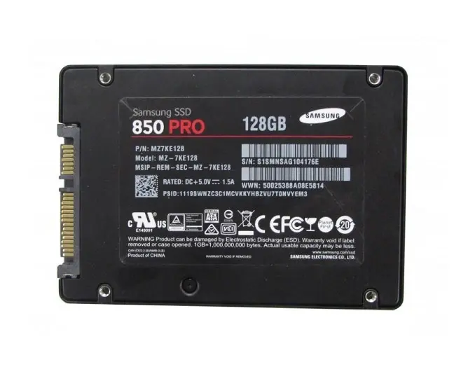 MZ-7KE128 Samsung 850 PRO Series 128GB Multi-Level Cell (MLC) SATA 6Gb/s 2.5-inch Solid State Drive