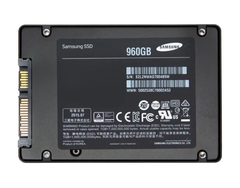 MZ-7WD9600/003 Samsung SM843T Data Center Series 960GB Multi-Level Cell (MLC) SATA 6Gb/s High Write Endurance 2.5-inch Solid State Drive