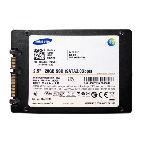 MZ5PA12800D1 Samsung 470 Series 128GB Multi-Level Cell (MLC) SATA 3Gb/s 2.5-inch Solid State Drive