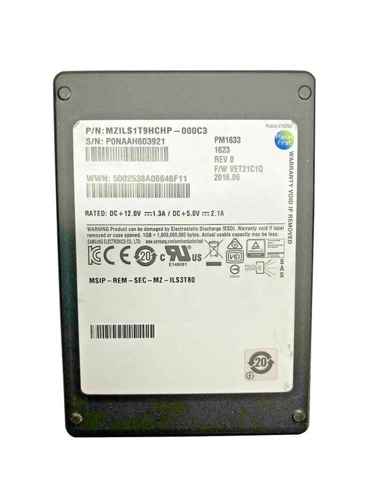 MZILS1T9HCHP-000C3 SAMSUNG 1.92tb Pm1633 Sas 12gbps 2.5inch Read Intensive Solid State Drive