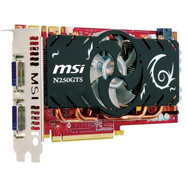 N250GTS2D1G MSI GeForce GTS 250 1GB GDDR3 256-Bit PCI-E...