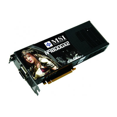 N9800GX2-M2D1G MSI GeForce 9800 GX2 1GB GDDR3 256-Bit PCI-Express 2.0 x16 Dual DVI HDMI Video Graphics Card