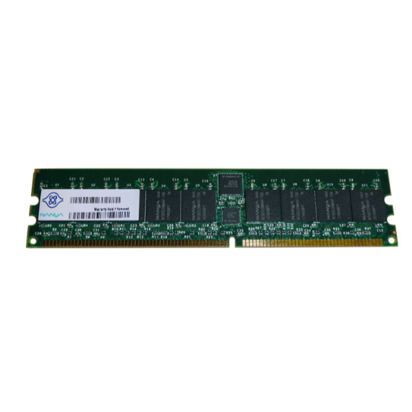 NT2GD72S4NC0FV-5T Nanya 2GB DDR-400MHz PC3200 ECC Registered CL3 184-Pin DIMM Dual Rank Memory Module