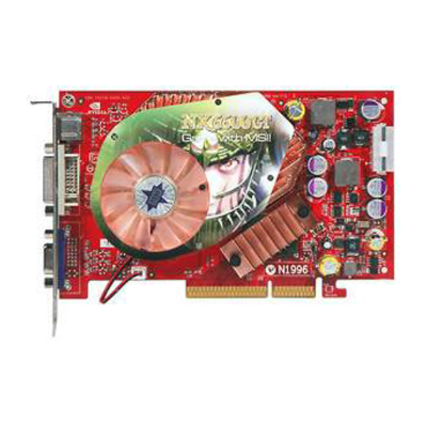NX6600GT-VTD128SP MSI 128MB GeForce 6600GT AGP 8x VGA DVI HDTV-out Video Graphics Card