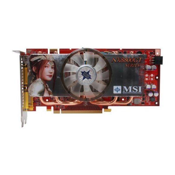 NX8800GT-512MOC MSI GeForce 8800GT 512MB OC DDR3 PCI-Ex...