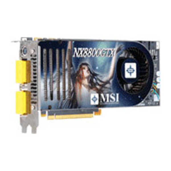 NX8800GTX-T2D768E MSI Radeon Nvidia GeForce 8800 GTX 76...