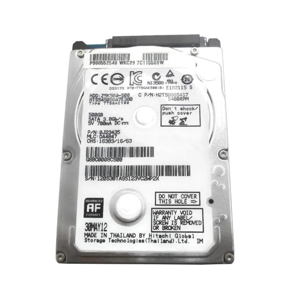 P000552540 Toshiba 500GB 5400RPM SATA 3GB/s 2.5-inch Ha...