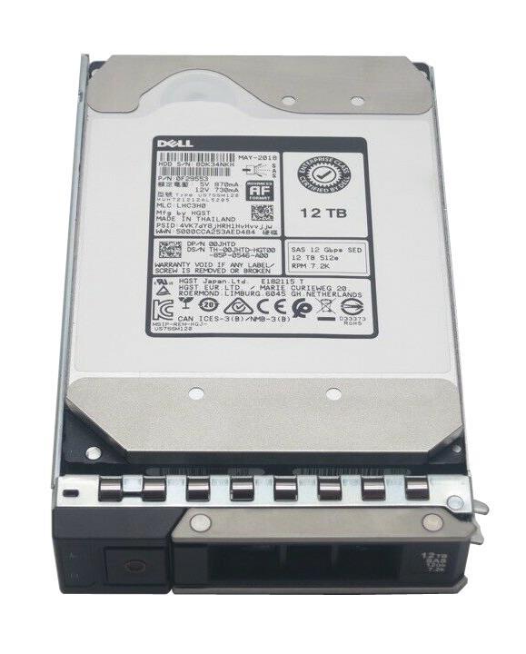 PRF0M DELL 12tb 7200rpm Near Line Sas-12gbps 256mb Buffer 4kn 3.5inch Hot Plug Hard Drive With Tray For Compellent Storage