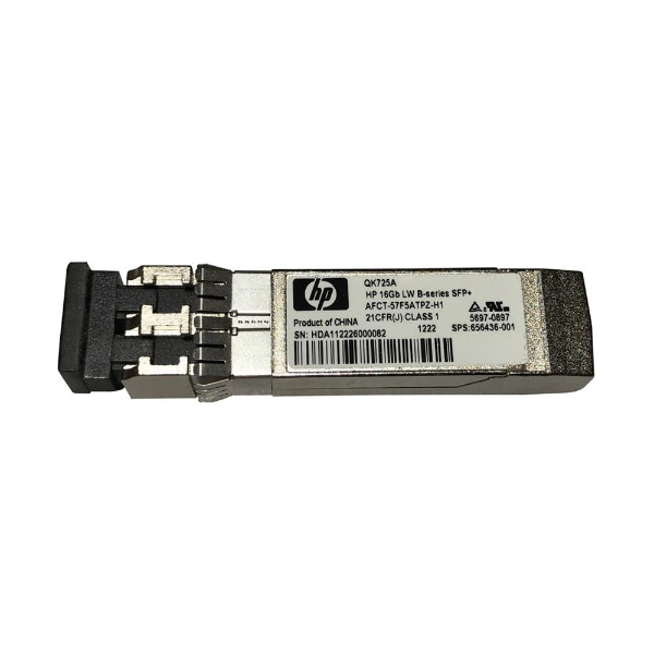 QK725-63001 HP B-Series 16GB/s Single-Mode Fiber Long Wave Fibre Channel 10km 1310nm Duplex LC Connector SFP+ Transceiver Module