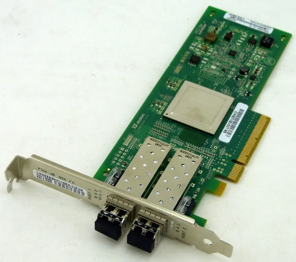 QLE2562-E QLogic 8Gb Dual LC PCI Express x 8 LP HBA with Two 8GB GBIC SFPs