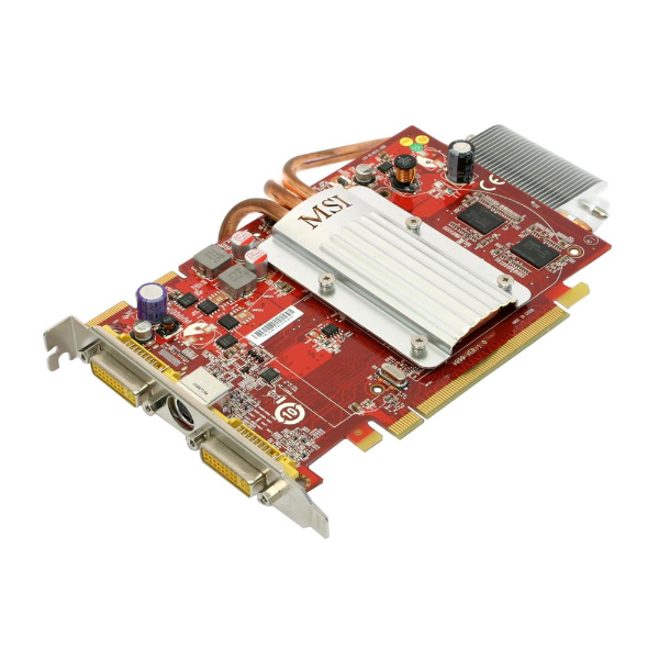 RX2600XT-T2D512EZ MSI Radeon HD2600XT 512MB Dual DVI/ Hdcp PCI-Express Video Graphics Card