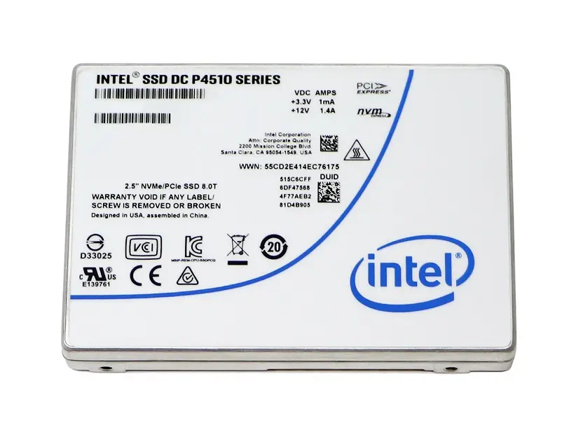 SSDPE2KX020T801 Intel DC P4510 2TB Triple-Level Cell PC...