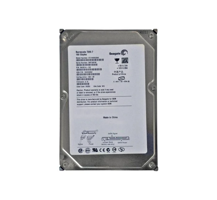 ST3160023A Seagate 160GB 7200RPM EIDE Ultra DMA/PATA-100 8MB Cache 3.5-inch Hard Drive