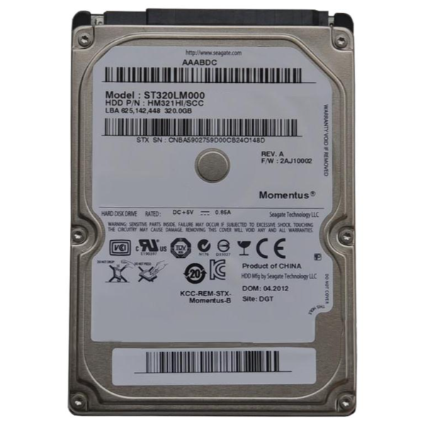 ST320LM000 Seagate Momentus 320GB 5400RPM 2.5-inch 8MB ...