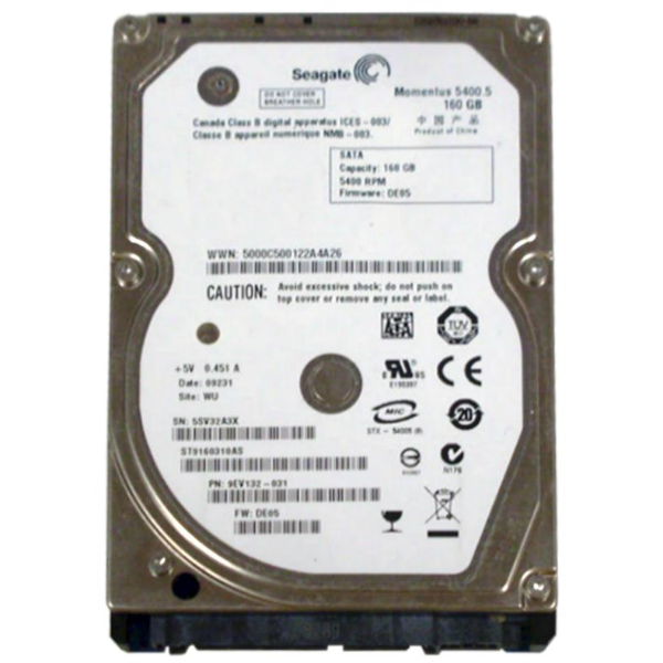 ST9160310AS Seagate Momentus 160GB 5400RPM SATA 3GB/s 8...