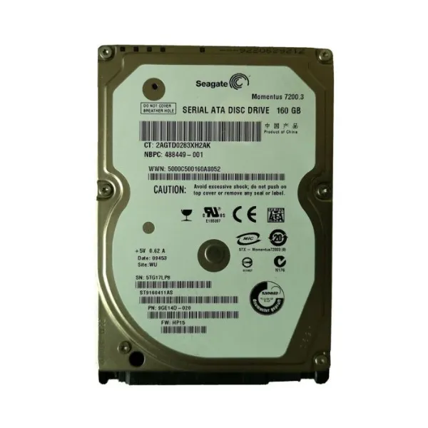 ST9160411AS Seagate Momentus 7200.3 160GB 7200RPM SATA ...