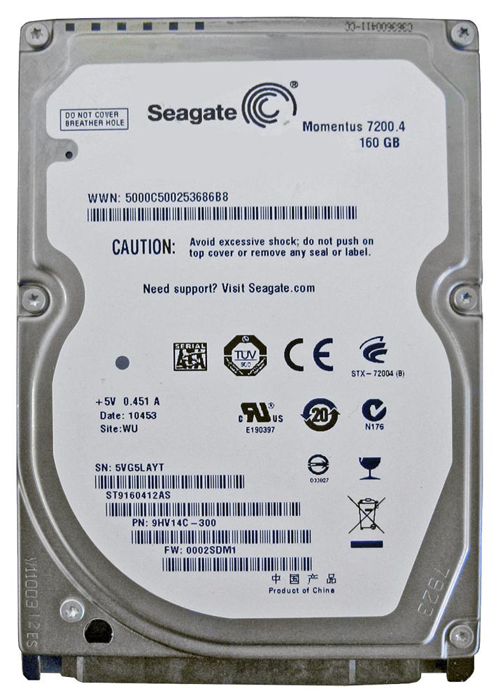 ST9160412AS Seagate Momentus 7200.4 160GB 7200RPM SATA ...