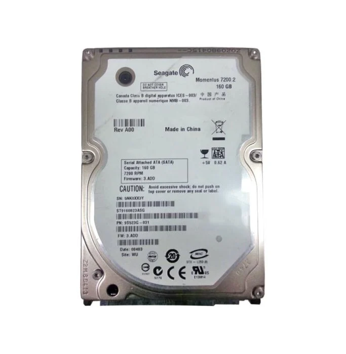 ST9160823ASG Seagate Momentus 160GB 7200RPM SATA 3GB/s ...