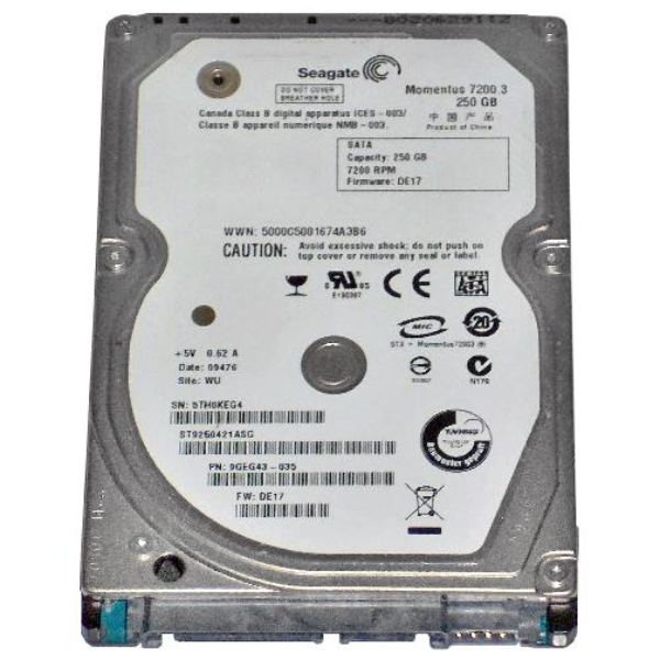 ST9250421ASG Seagate Momentus 250GB 7200RPM SATA-300 16...