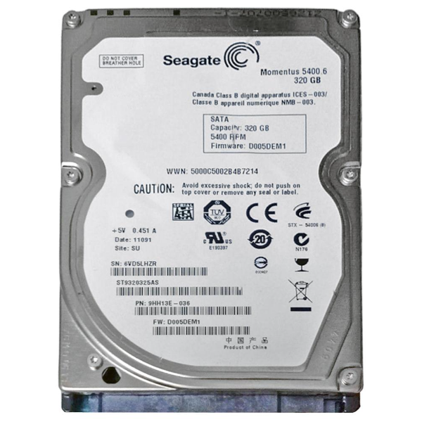 ST9320325AS Seagate 320GB 5400RPM SATA 3.0GB/s 8MB Cach...