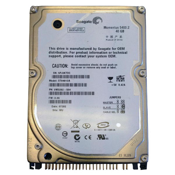 ST94813A Seagate Momentus 5400.2 40GB 5400RPM ATA-100 8...