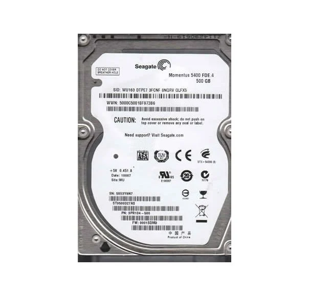 ST9500327AS Seagate Momentus 5400 FDE 500GB 5400RPM SAT...