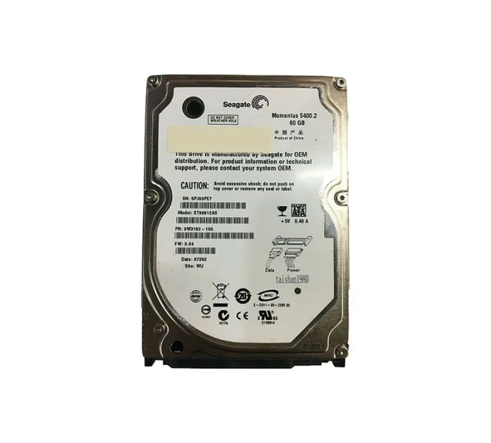 ST96812AS Seagate Momentus 5400.2 60GB 5400RPM SATA 1.5GB/s 8MB Cache 2.5-inch Hard Drive