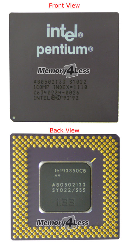 SY022SSS2 Intel Pentium 133MHz 66MHz FSB 8KB L1 Cache Socket SPGA296 Processor
