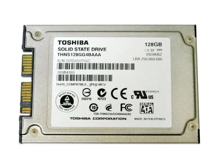 THNS128GG4BAAA Toshiba 128GB 1.8-inch microSATA Serial ATA-2 Solid State Drive